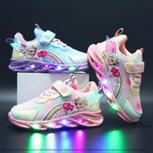 Disney-Baskets décontractées à LED pour filles